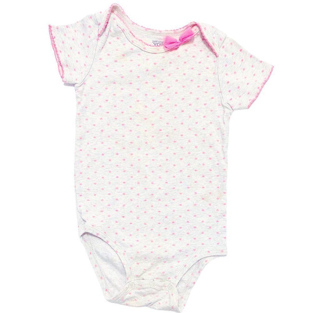 Carters Pink Polkadot Heart Print Onesie
